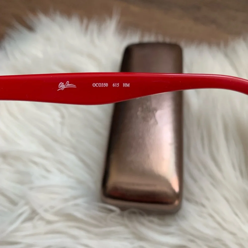 Oleg Cassini Bold Red Glasses - Picture 7 of 10